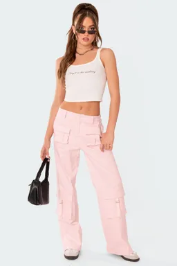 Pantalón cargo tiro bajo joan de Edikted en Pantalones para argentina