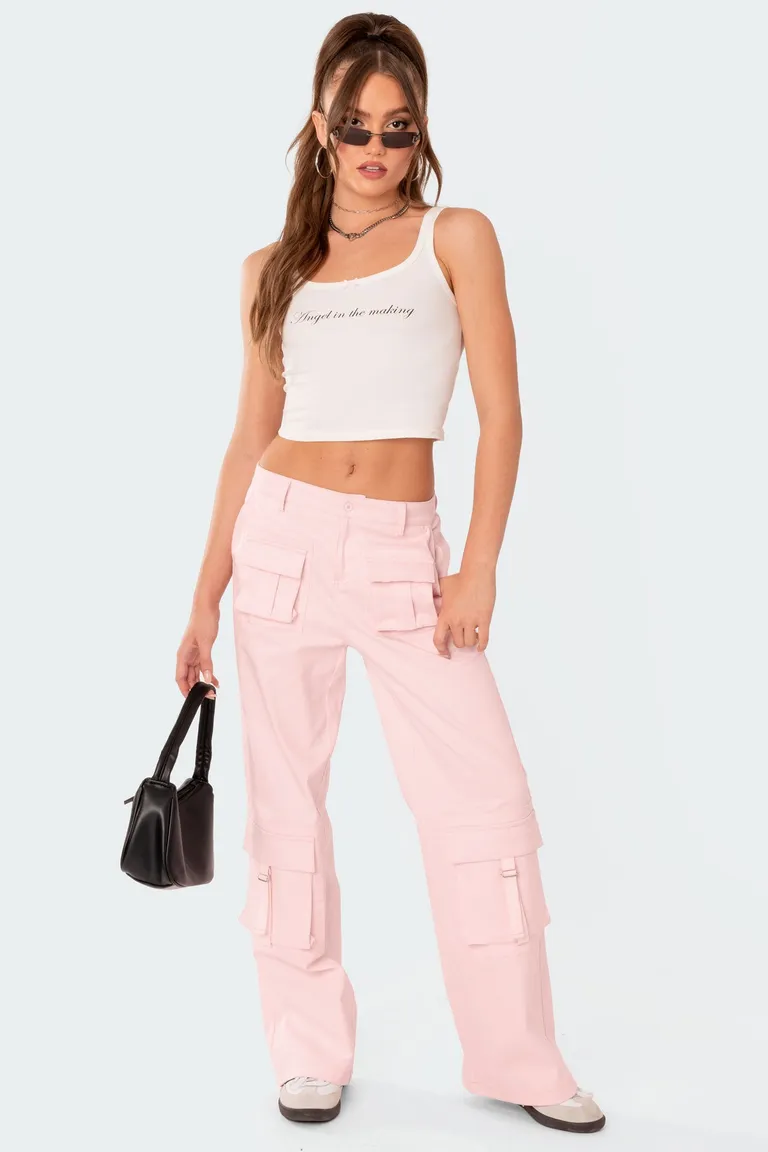Pantalón cargo tiro bajo joan de Edikted en Pantalones para argentina