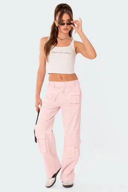 Pantalón cargo tiro bajo joan de Edikted en Pantalones para argentina