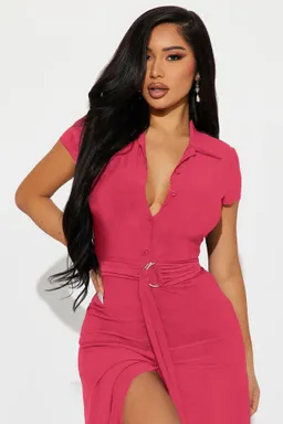 Vestido midi elise abotonado de Fashion Nova en Vestidos para argentina