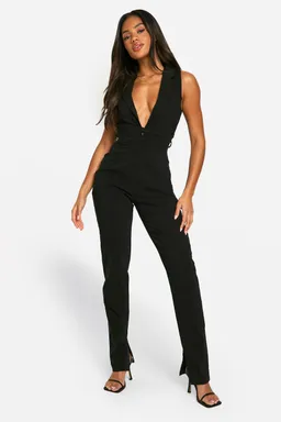 Mono escote plunge con lazo de Boohoo en Monos para argentina
