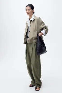 Pantalón algodón wideleg cinturón de Mango en Pantalones para argentina