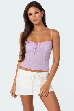 Musculosa encaje texturizado de Edikted en Tops para argentina