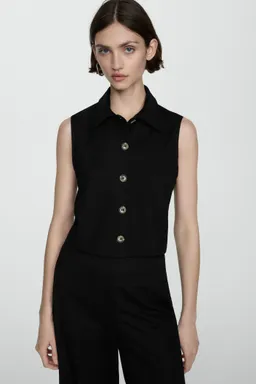 Chaleco cuello camisero de Mango en Chalecos para argentina