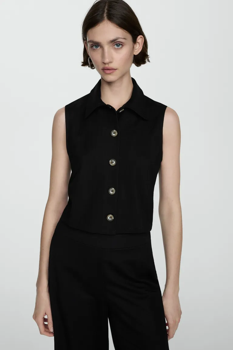 Chaleco cuello camisero de Mango en Chalecos para argentina