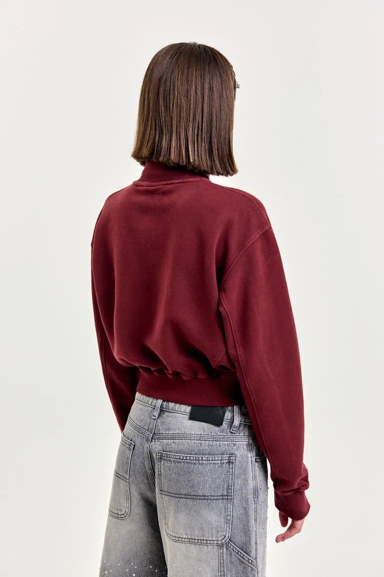 Campera de estilo rústico y pesado con cierre metálico y detalles de ajuste de 47 Street en Buzos y Sweaters para argentina