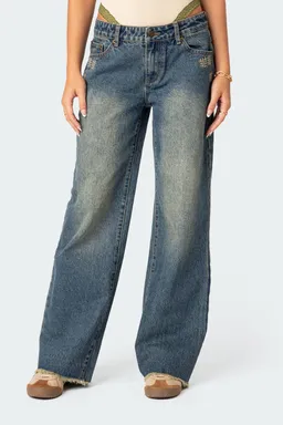 Jeans tiro bajo doll house de Edikted en Pantalones para argentina