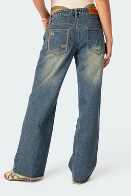 Jeans tiro bajo doll house de Edikted en Pantalones para argentina
