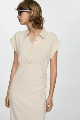 Vestido camisero drapeado de Mango en Vestidos para argentina