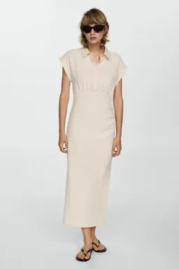Vestido camisero drapeado de Mango en Vestidos para argentina