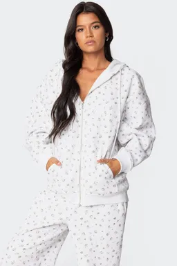 Buzo estampado con cierre bouquet de Edikted en Buzos y Sweaters para argentina