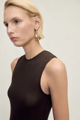 Vestido semitransparente abullonado de Mango en Vestidos para argentina