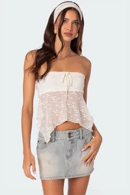 Top strapless transparente bordado de Edikted en Tops para argentina