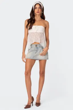 Top strapless transparente bordado de Edikted en Tops para argentina