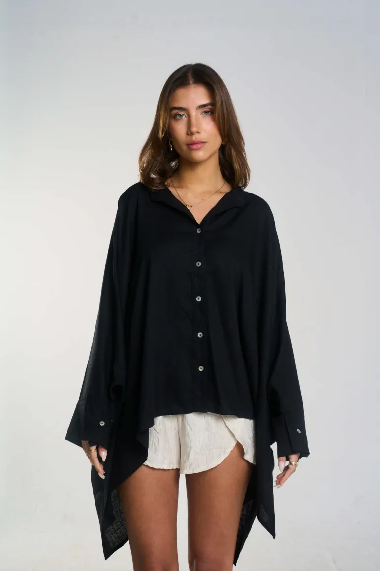 Camisa holgada de lino en diseño moderno y de tendencia de Belle en Camisas para argentina