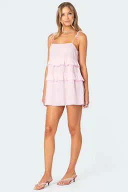 Mini vestido lino dorothia de Edikted en Vestidos para argentina