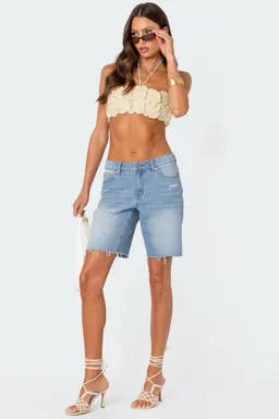 Top corto crochet floral de Edikted en Tops para argentina