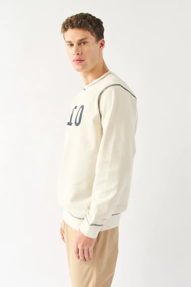 Buzo informal con estampa 'CIAO' en color marfil para hombre de Bensimon en Buzos y Sweaters para argentina