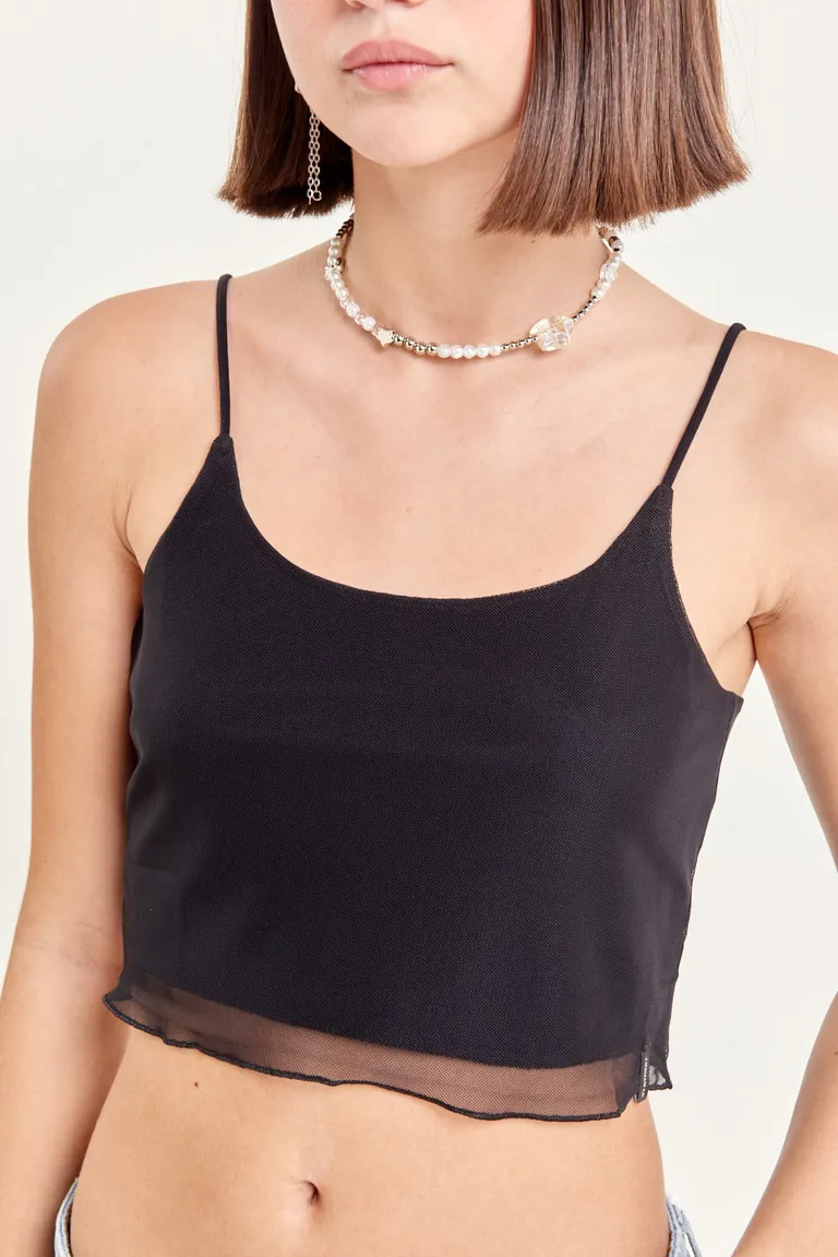 Top de tul transparente, diseño versátil y elegante para crear múltiples looks de 47 Street en Tops para argentina