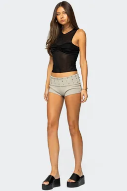 Micro shorts con tachas de Edikted en Shorts para argentina