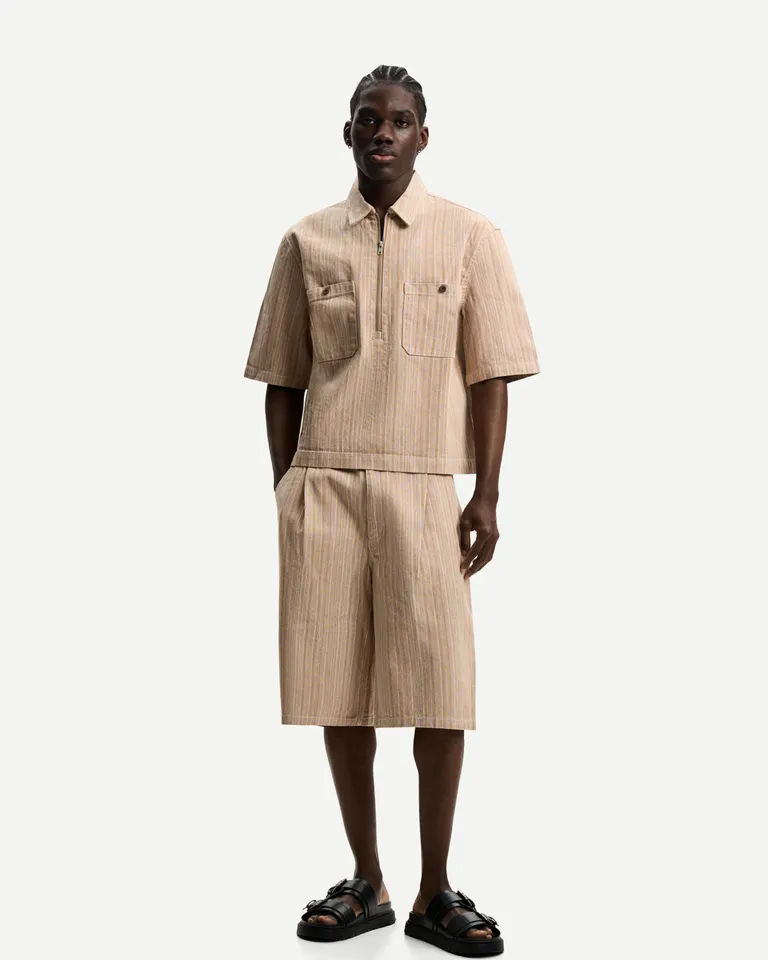 Bermuda denim rayada de Bershka en Bermudas y Shorts para argentina