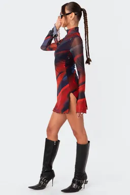 Mini vestido malla aberturas de Edikted en Vestidos para argentina