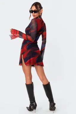 Mini vestido malla aberturas de Edikted en Vestidos para argentina