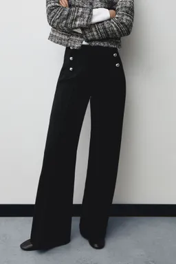 Pantalón wideleg con detalles de Mango en Pantalones para argentina