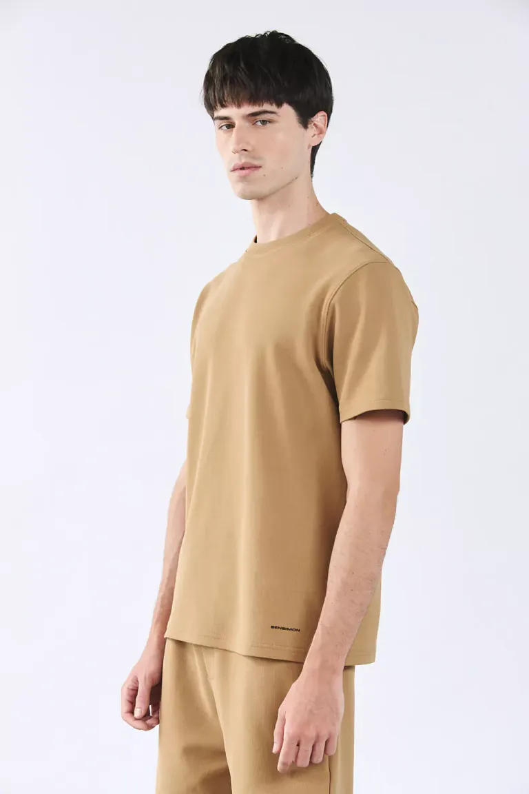 Remera oversize de manga corta en tono beige para hombre de Bensimon en Remeras y Polos para argentina
