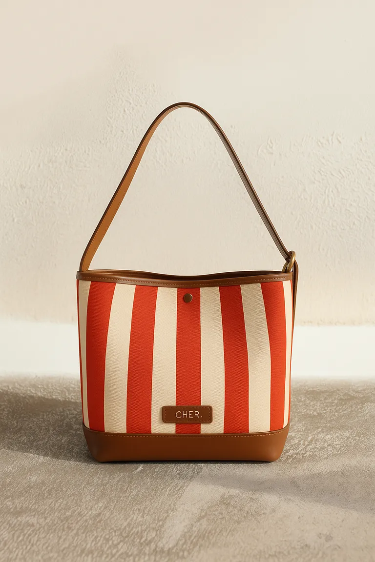 Cartera bicolor de tejido técnico con correa de cuero de Maria Cher en Bolsos y Carteras para argentina