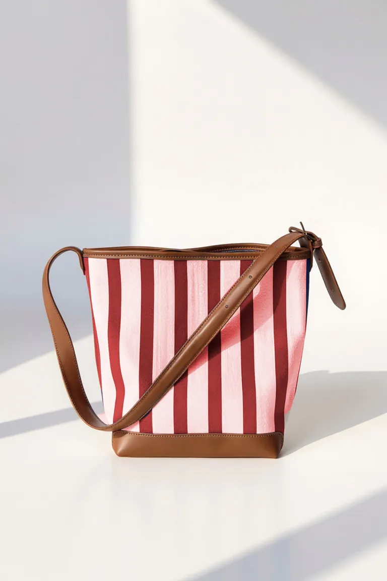 Cartera bicolor de tejido técnico con correa de cuero de Maria Cher en Bolsos y Carteras para argentina