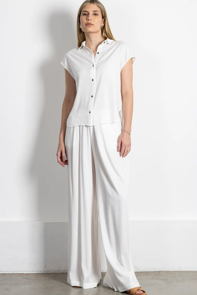 Camisa blanca sin mangas de corte recto y silueta estilizada para mujer de Kill en Camisas para argentina