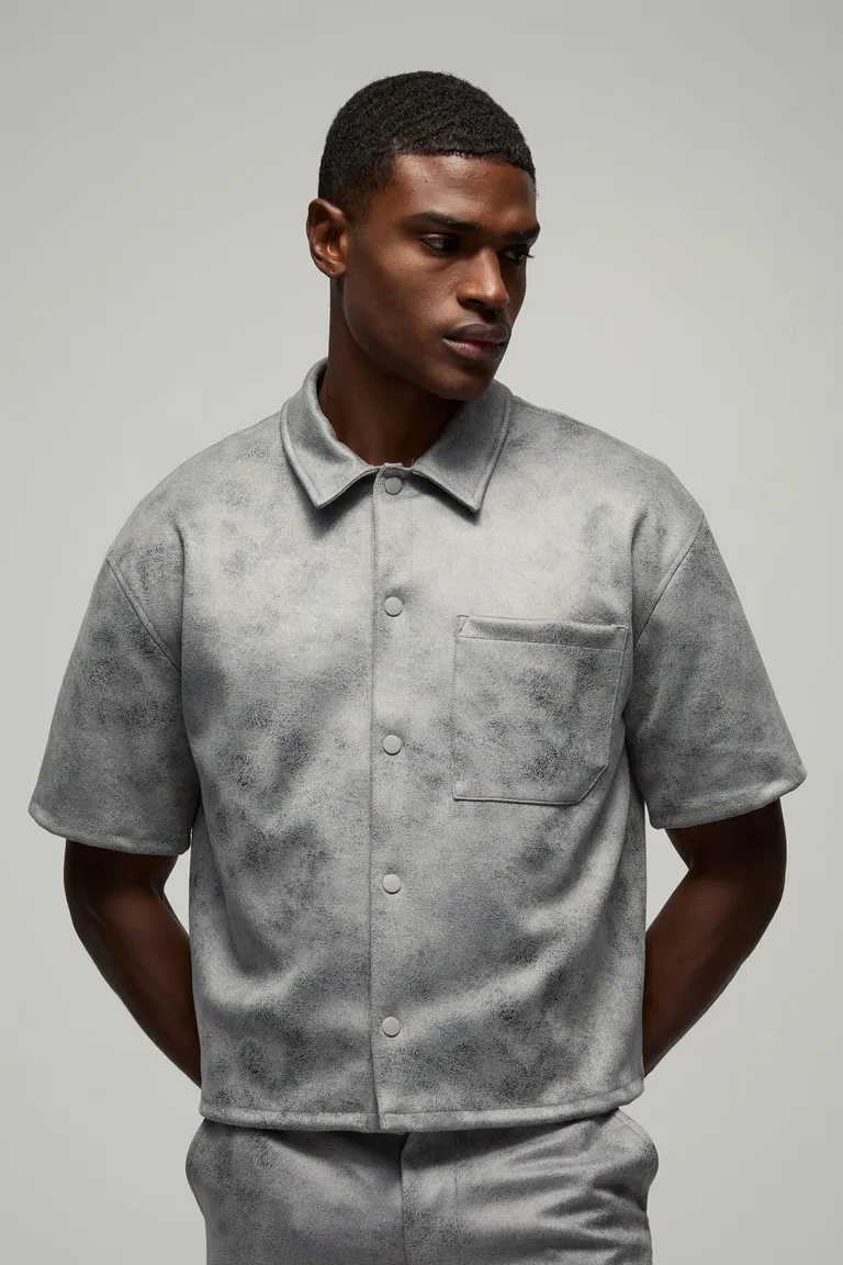 Camisa gamuza sintética oversize de Boohooman en Camisas para argentina