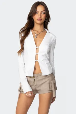 Top entallado cuello hebillas de Edikted en Blusas para argentina