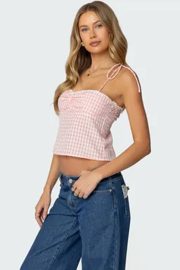 Top cuadros espalda atada billie de Edikted en Tops para argentina