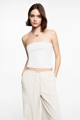Top bandeau algodón de Mango Teen en Tops para argentina