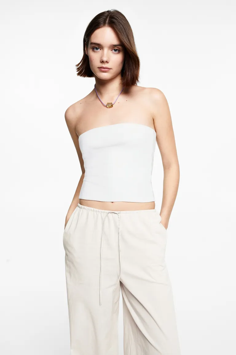 Top bandeau algodón de Mango Teen en Tops para argentina