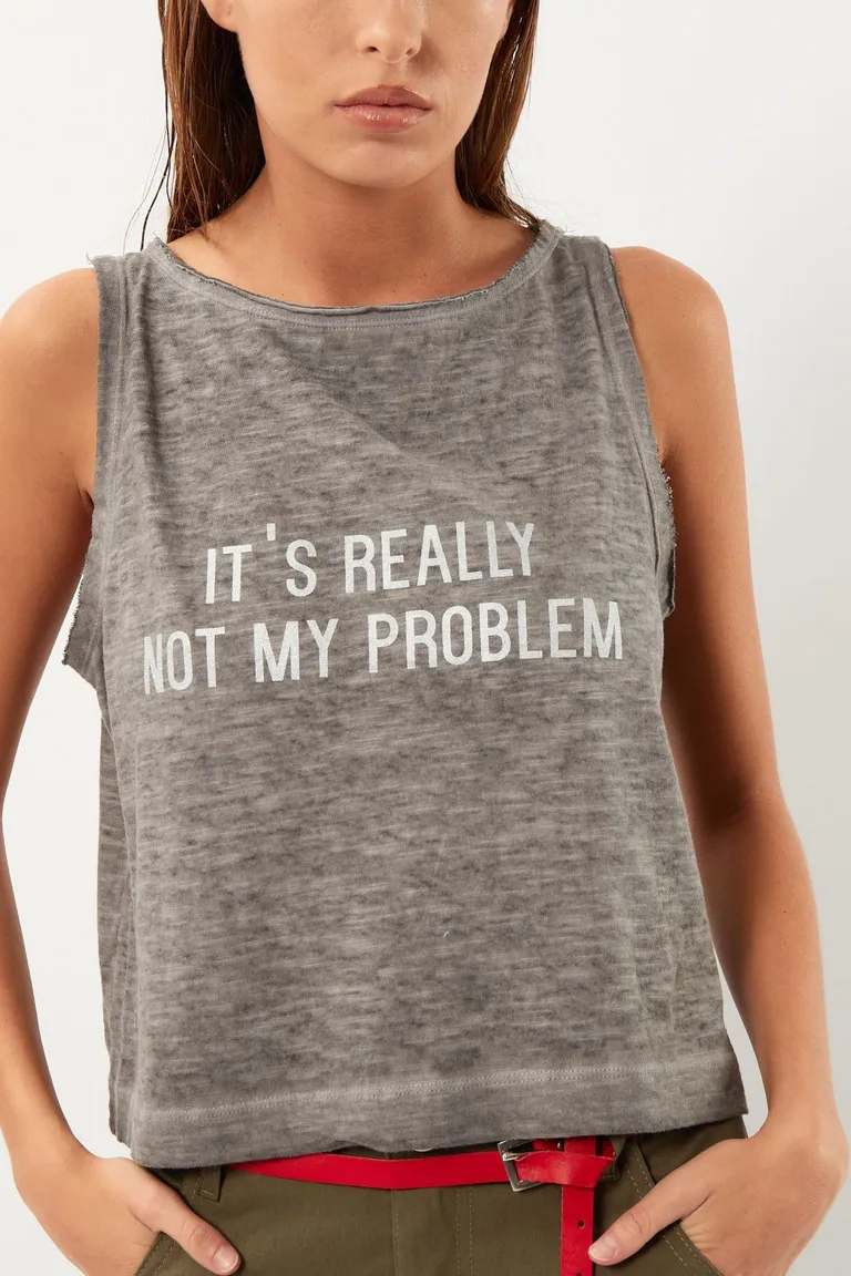 Sudadera sin mangas gris con mensaje gracioso y desenfadado para mujer de Allo Martinez en Buzos y Sweaters para argentina