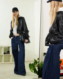 Cazadora efecto cuero rib de Bershka en Chaquetas para argentina