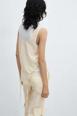 Top fruncido semitransparente de Mango en Tops para argentina