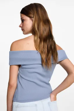 Top canalé hombros descubiertos de Mango Teen en Tops para argentina