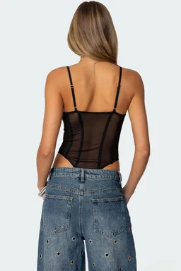 Body jenia transparente con copas de Edikted en Bodies para argentina