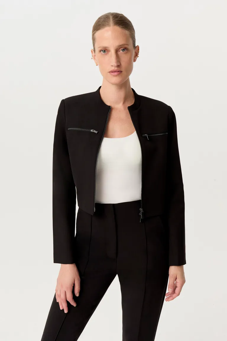 Chaqueta negra de sastrería elástica, de corte moderno y entallado de Markova en Chaquetas para argentina