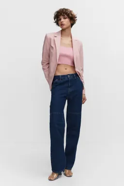 Top crop punto fino de Mango en Tops para argentina