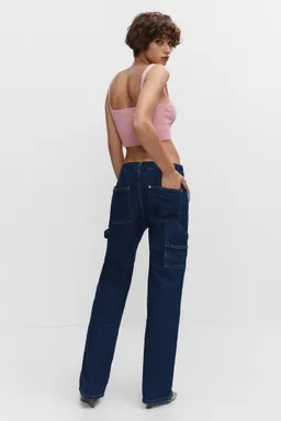 Top crop punto fino de Mango en Tops para argentina