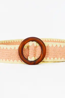 Cinto rafia elastizado hebilla madera de Exotica Accesorios en Cinturones para argentina