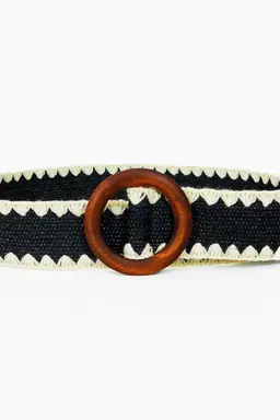 Cinto rafia elastizado hebilla madera de Exotica Accesorios en Cinturones para argentina