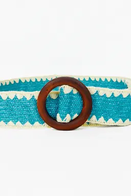 Cinto rafia elastizado hebilla madera de Exotica Accesorios en Cinturones para argentina