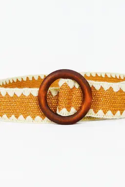 Cinto rafia elastizado hebilla madera de Exotica Accesorios en Cinturones para argentina