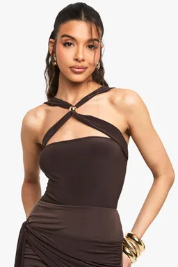 Body cruzado con detalle de Boohoo en Bodies para argentina